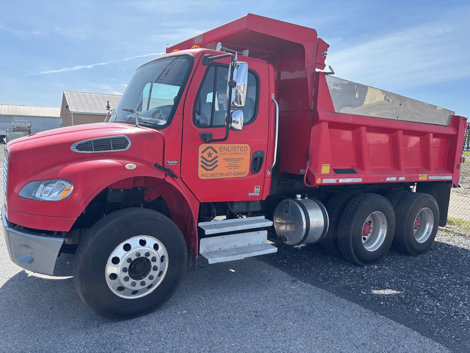 Enlisted Earthworks hauling truck